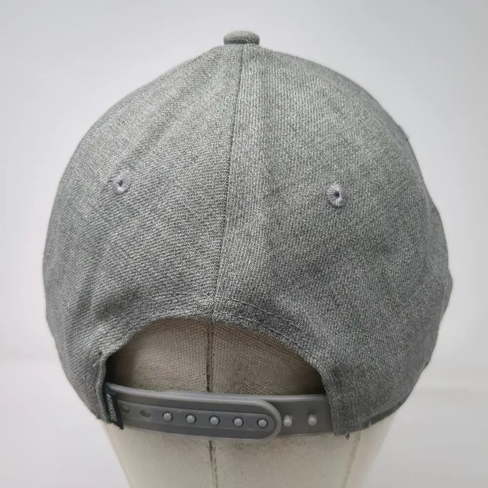 Linksoul Snapback Hat Gray One Size Green Undervisor Wool Blend Golf Patch